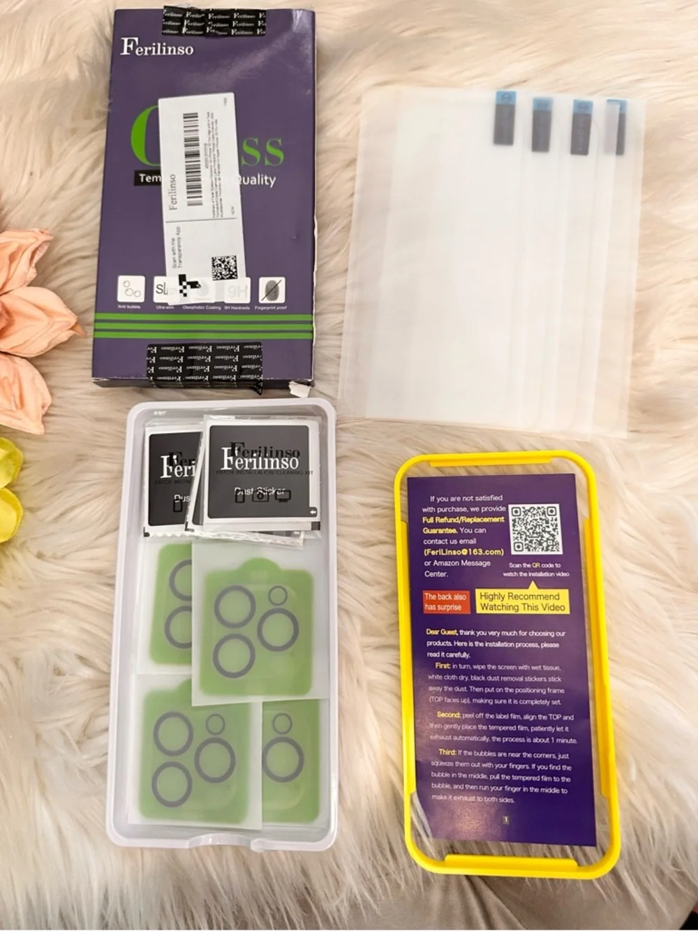 iPhone 15 PRO MAX 4 pack Screen Protector Kit NEW!